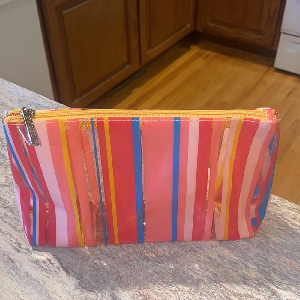 NEW Striped Cosmetic Bag